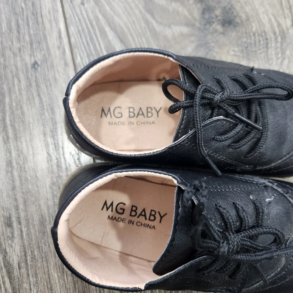 MG Baby Black Dress Shoes 12